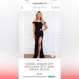 Black Bella and Bloom Sequin Prom Dress/Formal